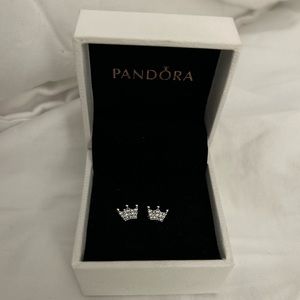 Pandora crown earrings